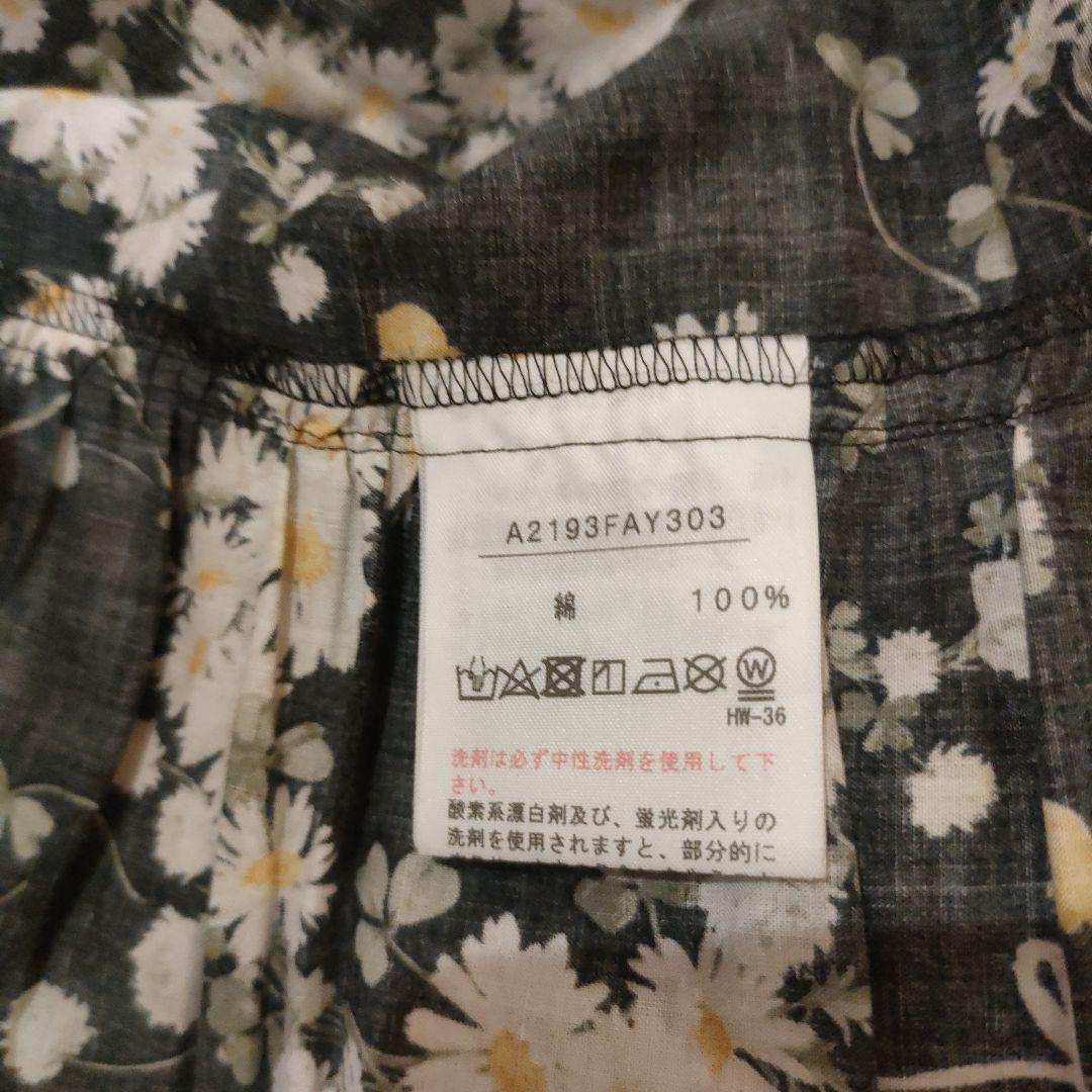 ピンクハウス　マーガレットリース柄ロングワンピース　黒