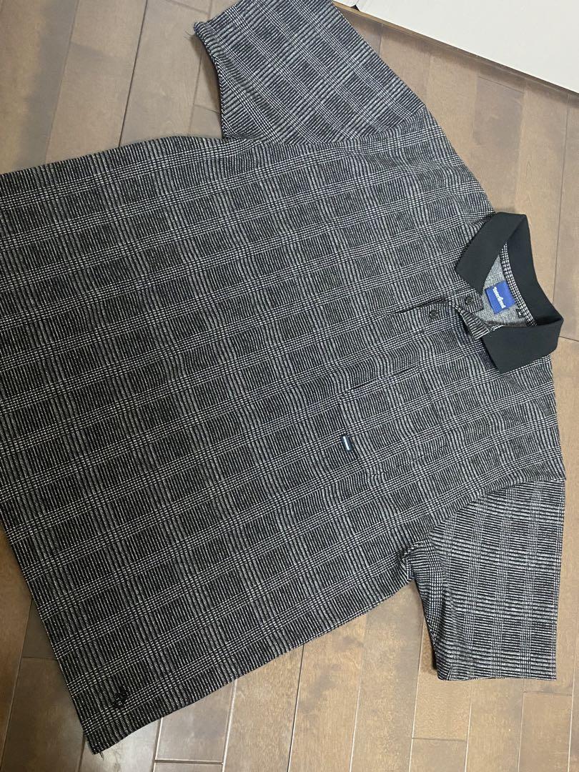 完売品　interbreed 90sデザインチェックポロシャツ ブラック