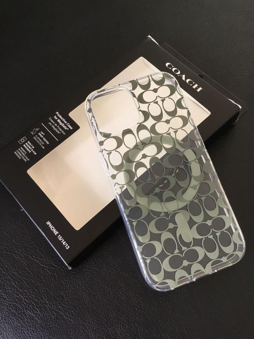 新品　COACH　iPhone 13&14&15　シグネチャー柄　スマホケース