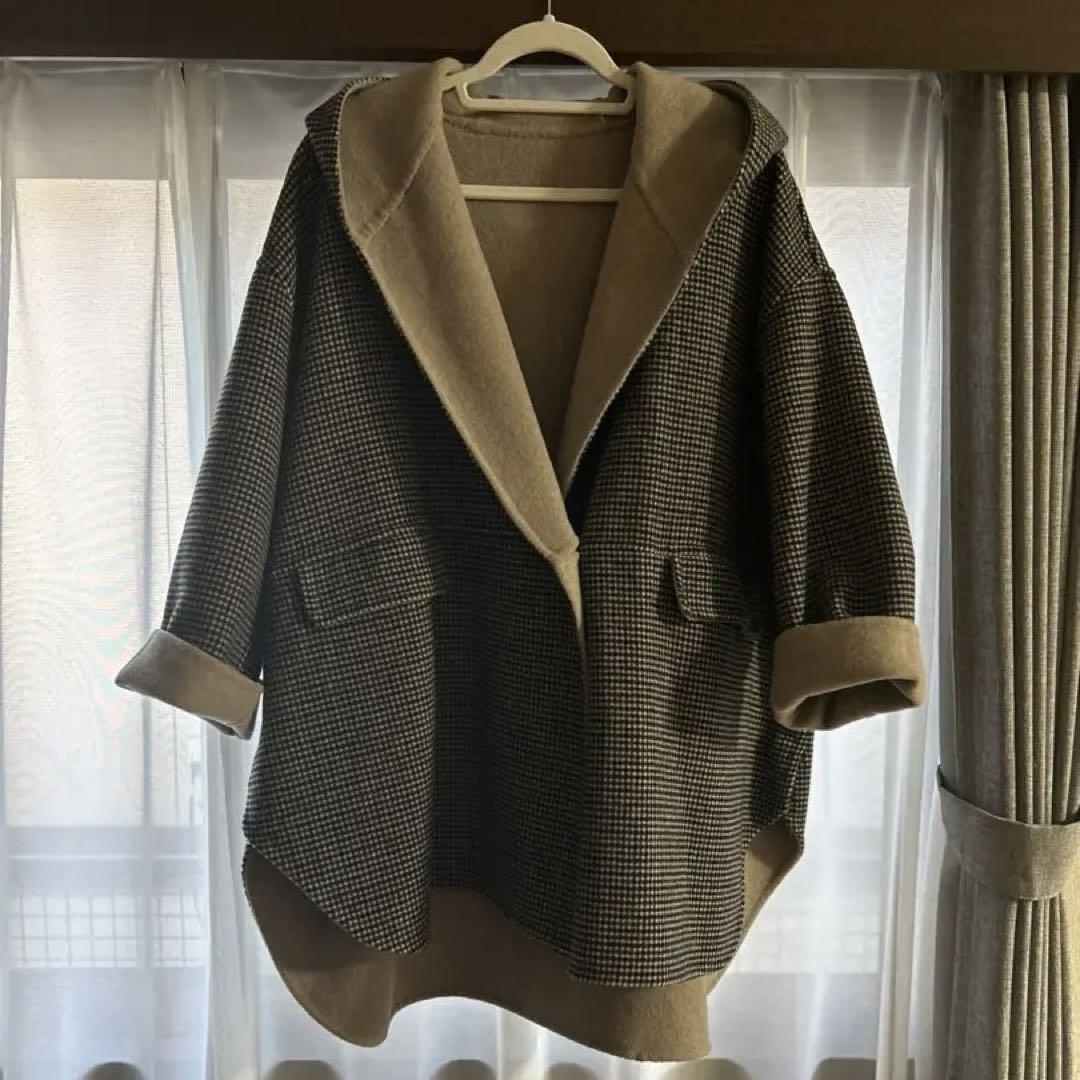 *SHIPS any: リバー フーデット ミディ コート2