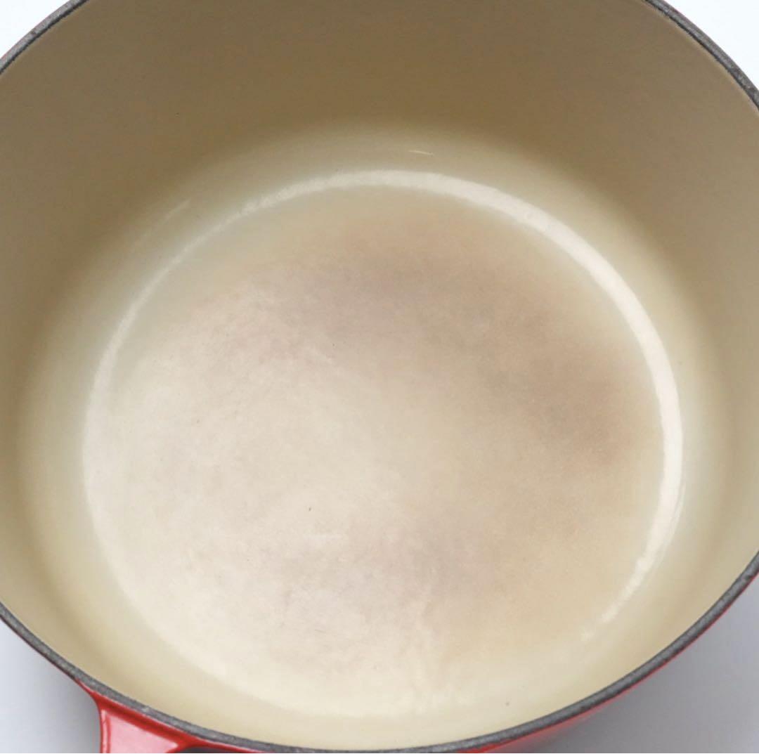 【美品】LE CREUSET　ココット ロンド チェリーレッド　22cm