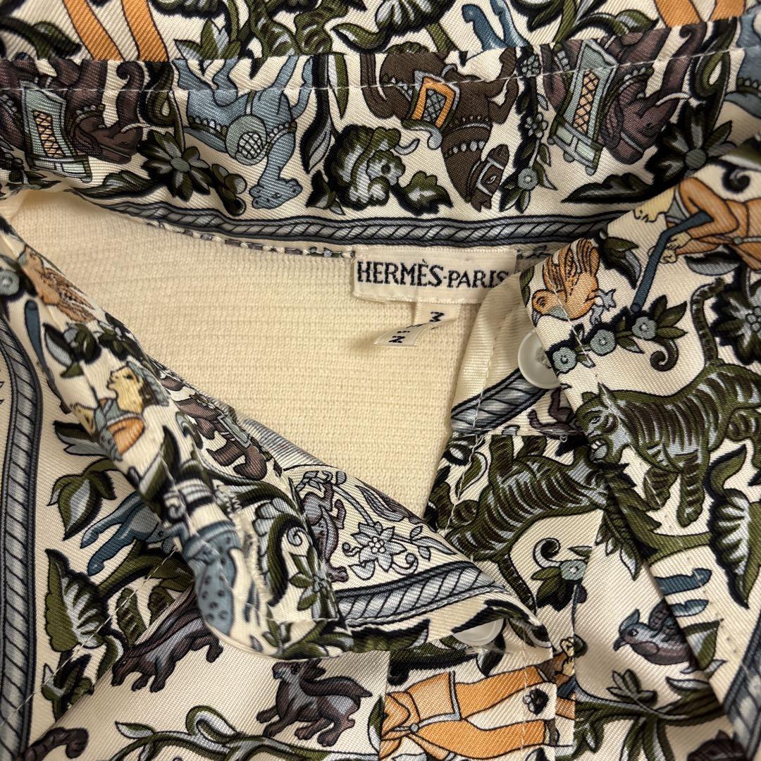 エルメス　ニット　HERMES　マルジェラ期　シルク　切り替え　M