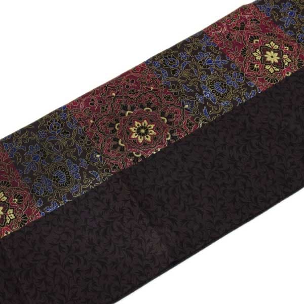 na_y_75_仕立て上り品 九寸 名古屋帯 弥栄織物 正絹 綿芯入り 新作新品