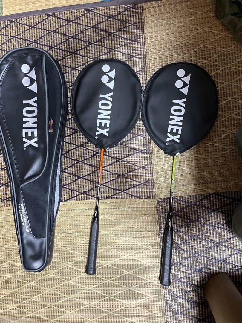 YONEX バドミントンラケット 2本セット + 専用ケース
