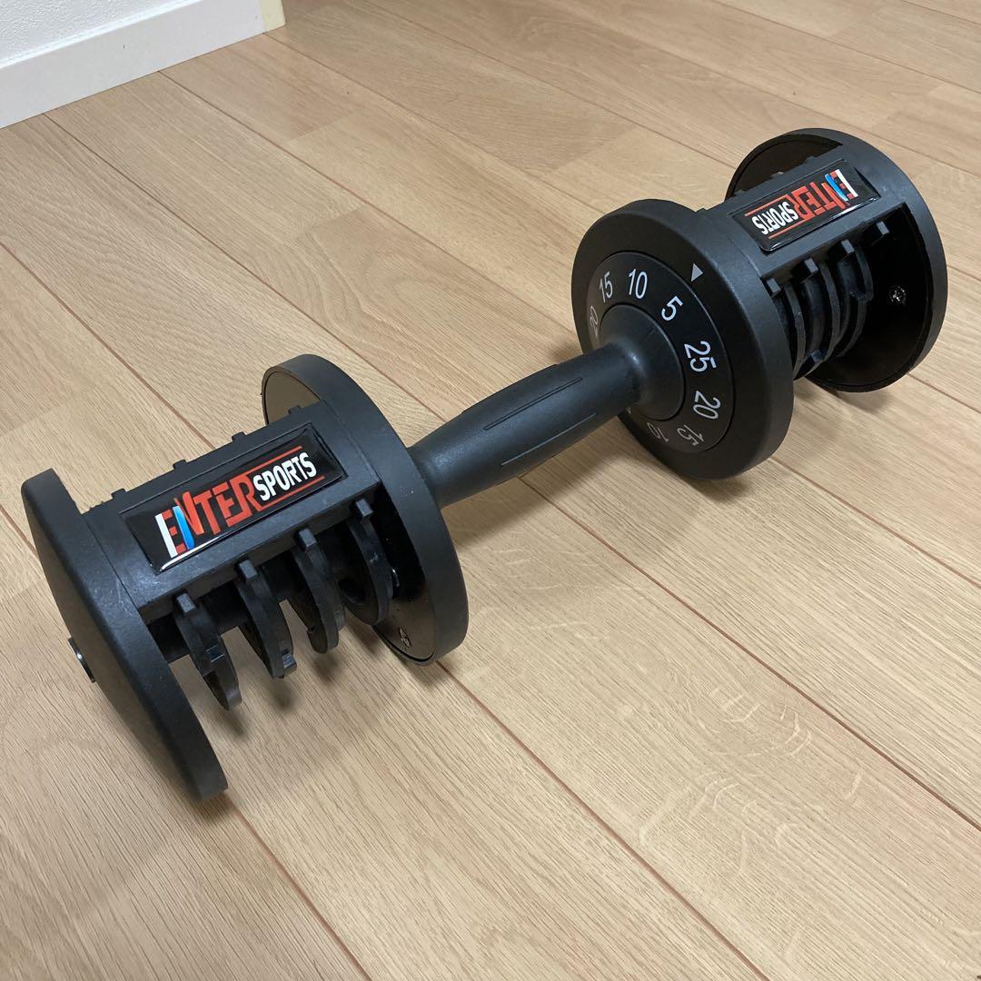 Amazon | EnterSports 可変式ダンベル 多段階重さ調節可能 ダンベル 可変式 2.3-11.3kg/5-25kgアジャスタブルダンベル  筋力トレーニング ウェイトダンベル ダイエット 筋トレ 可変式パワーダンベル 静音 1個 | EnterSports | ダンベル・アレー