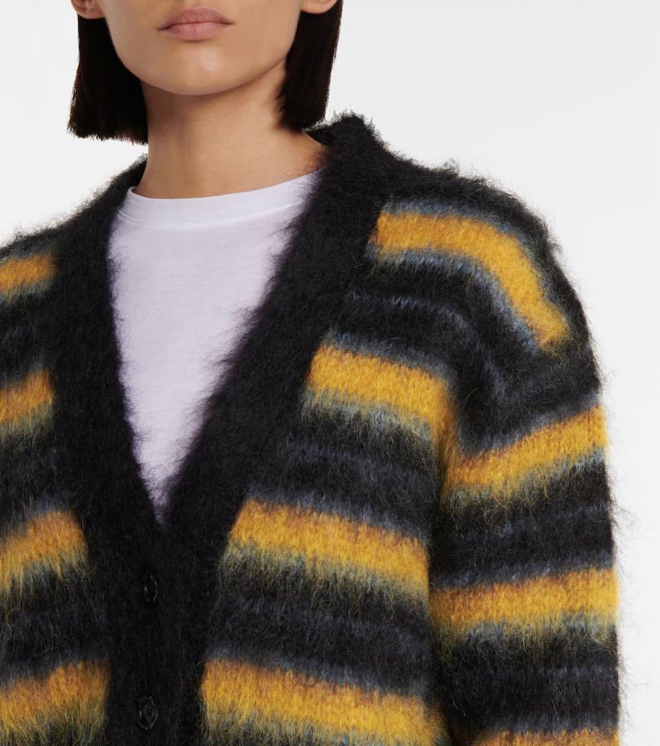 新品《 MARNI マルニ 》ブラッシュドモヘア ニット ストライプ 38