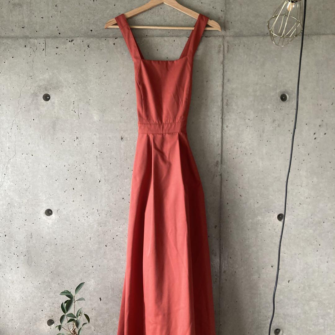 リムアーク　ノースリーブロングワンピース オレンジ