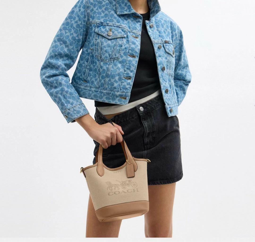 新作★【COACH】ハンナ バケット バッグ ホースアンドキャリッジ 早い者勝ち!最終値下げ!*新品*COACHハンナバケットホース