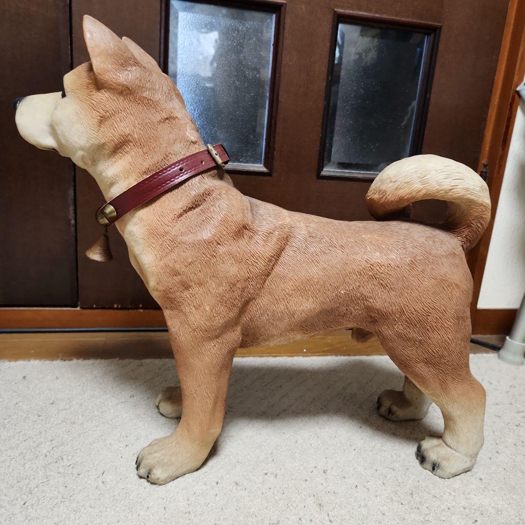 柴犬 置物 首輪付き 約30cm
