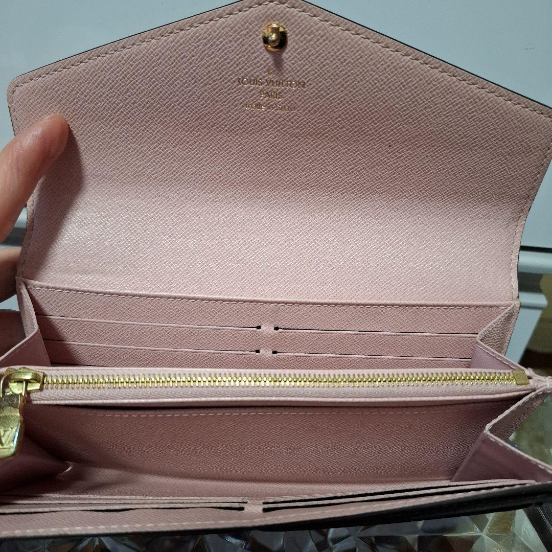 正規品・美品　Louis Vuitton ダミエ長財布　ピンク