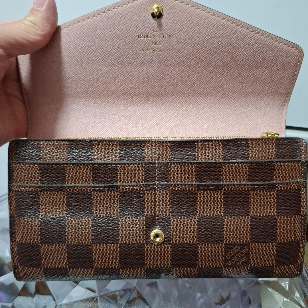 正規品・美品　Louis Vuitton ダミエ長財布　ピンク