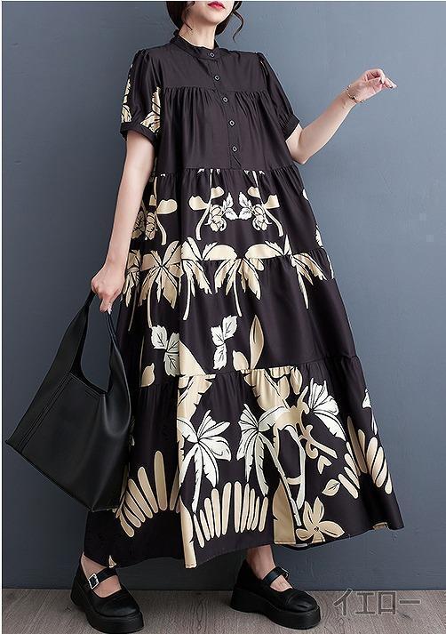 大きいサイズ レディース ロング　ワンピース　春夏 秋 新品 半袖