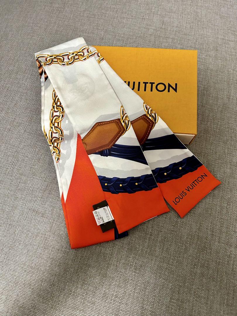 LOUIS VUITTON チェーン柄リボンスカーフバンドー