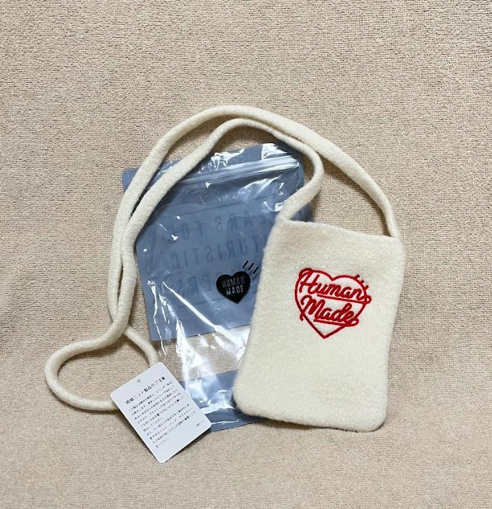 店舗良い HUMAN MADE ロゴ ウールミニショルダーバッグ バッグ