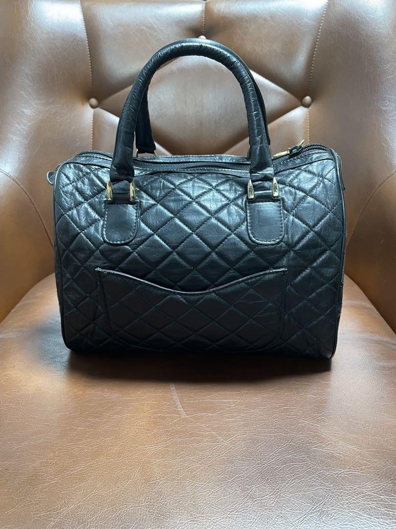 CHANEL シャネル マトラッセ ボストンバッグ ラムスキン