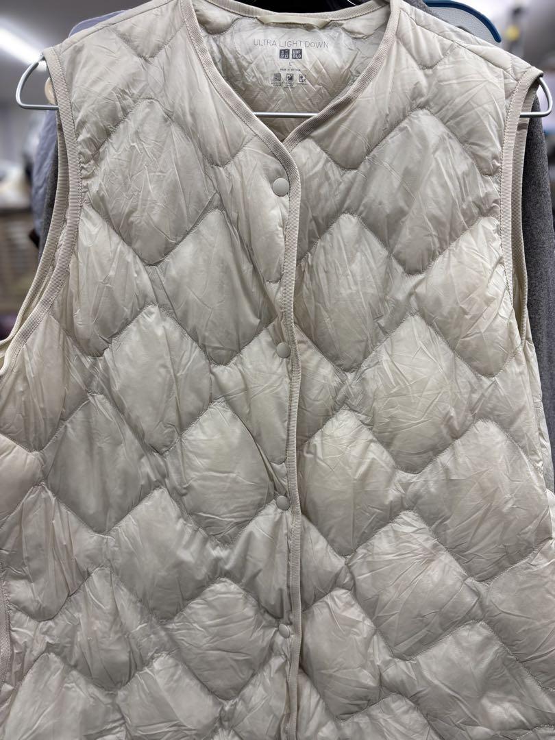ユニクロ　ウルトラライトダウンロングベスト(L)&WARM PADDED(M)
