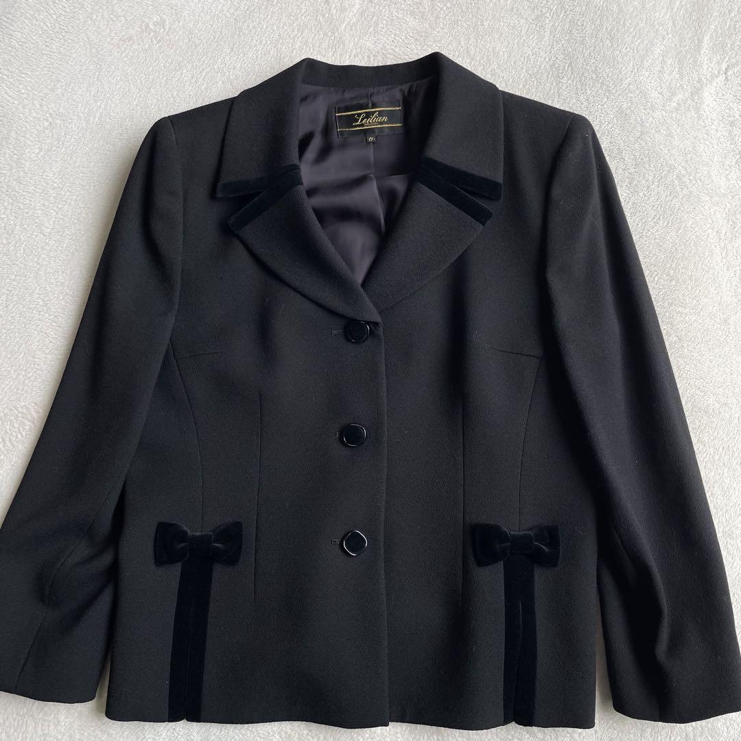 レリアン 13+ ジャケット ベルベット テーラード リボン 礼服