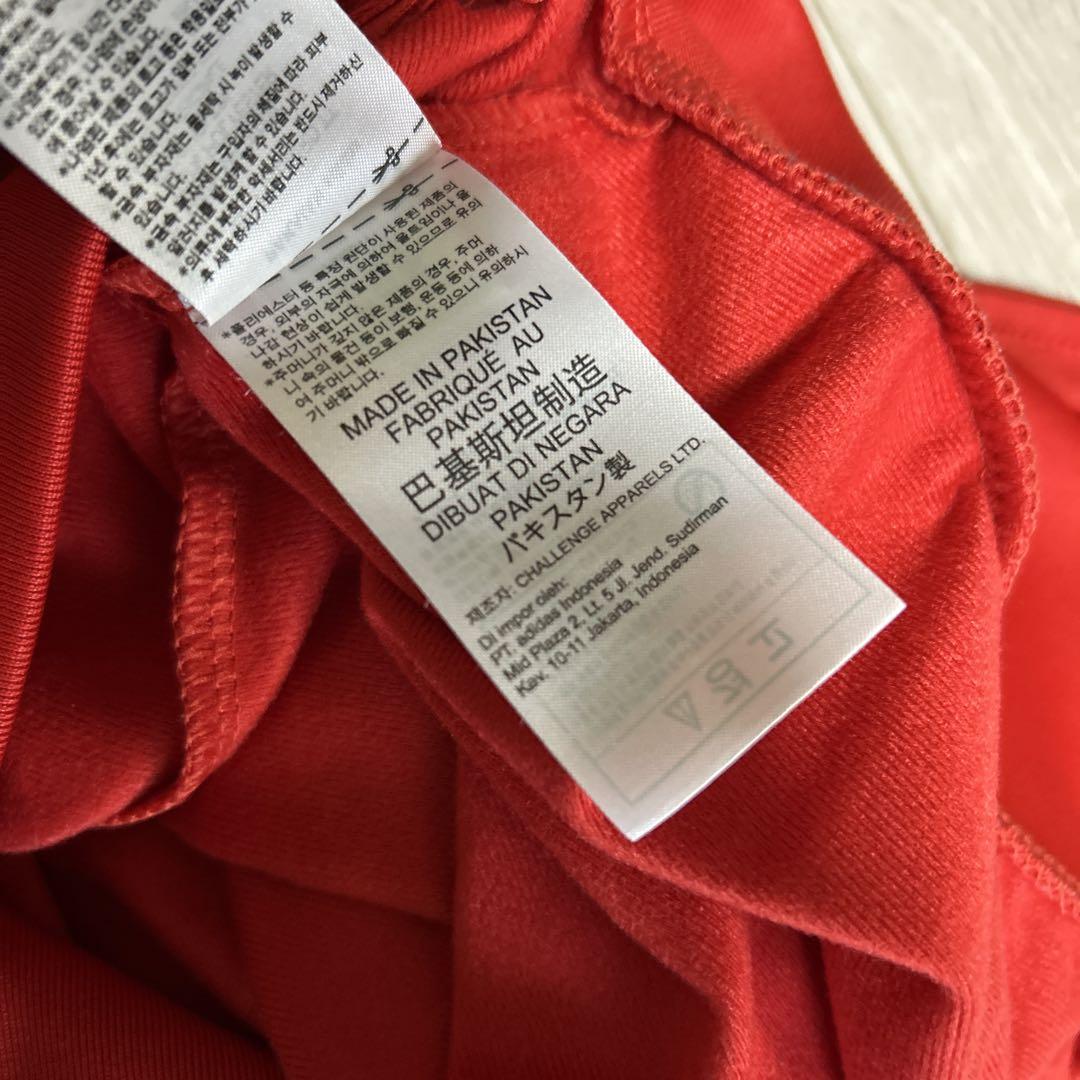 adidas 赤 ジップアップジャケット