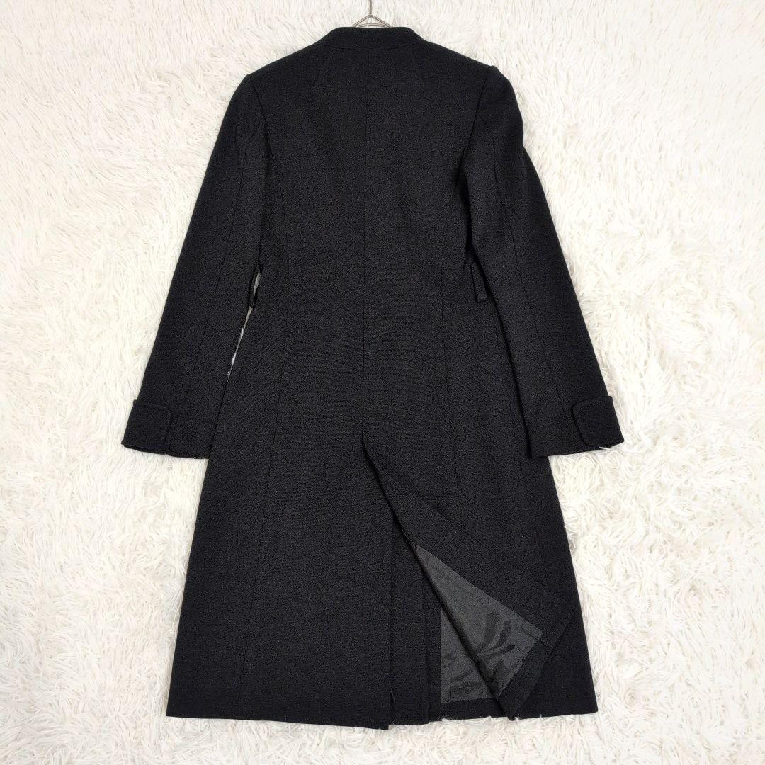 みゆう　ユマエストネーション　ロングコート　スタンドカラー　カシミヤ混　黒