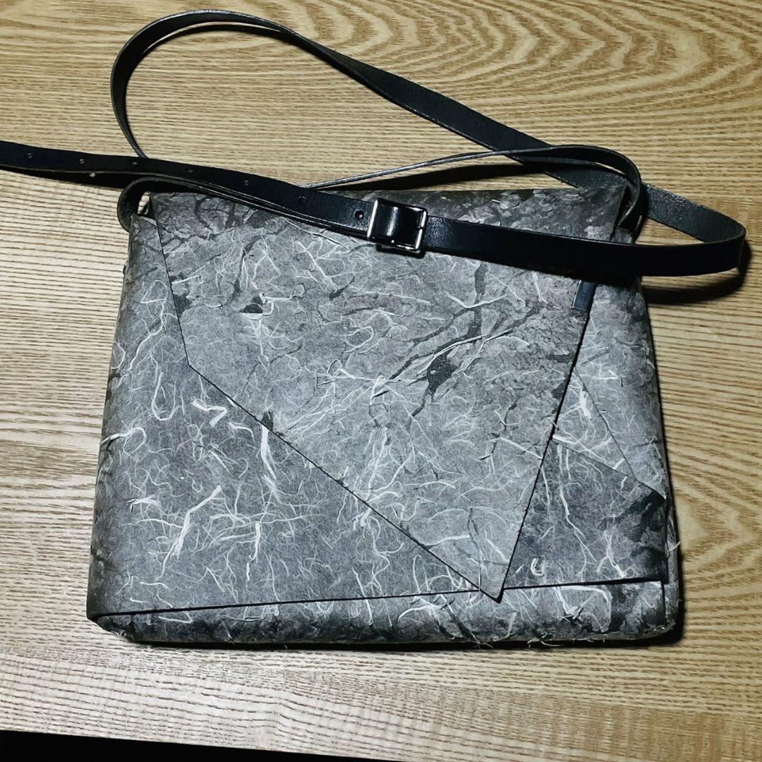 全品送料0円 所作ショサ☆ レザーショルダーバッグ 白和紙 ショルダー