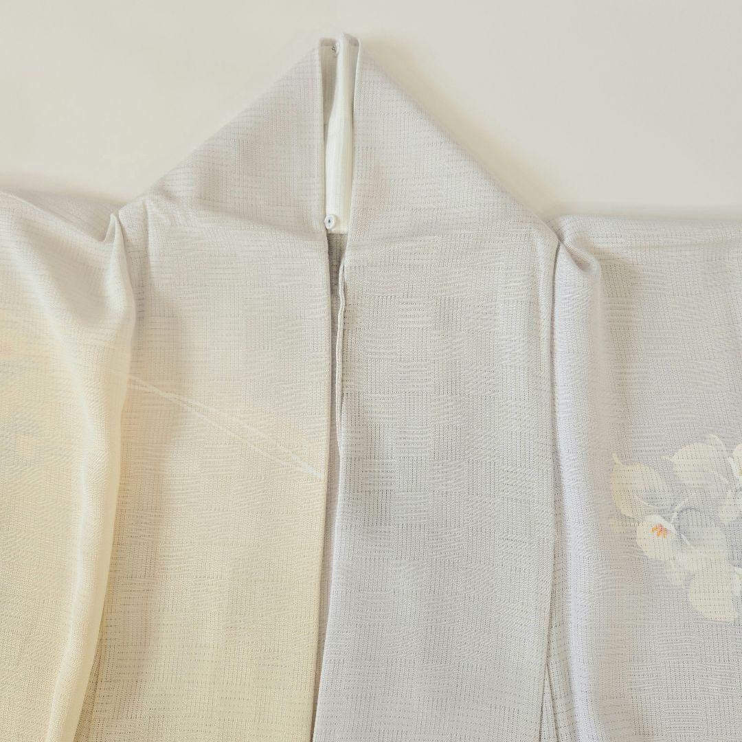 全国どこでも送料無料！ 付け下げ訪問着(袷) (四季の草花文様 山鳩色系 刺繍·金彩加工 未 着物・浴衣