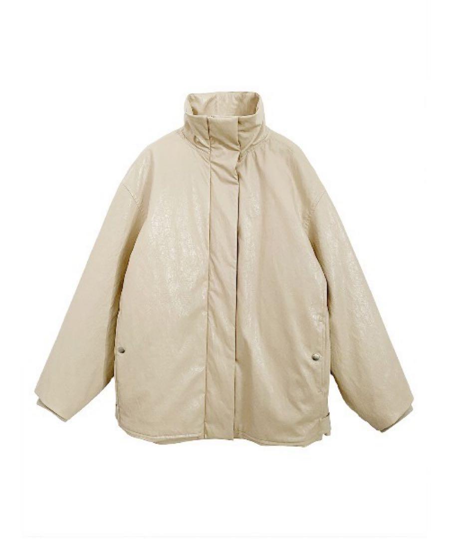 Ameri PASTING LIKESYNTHETICLEATHERJACKET