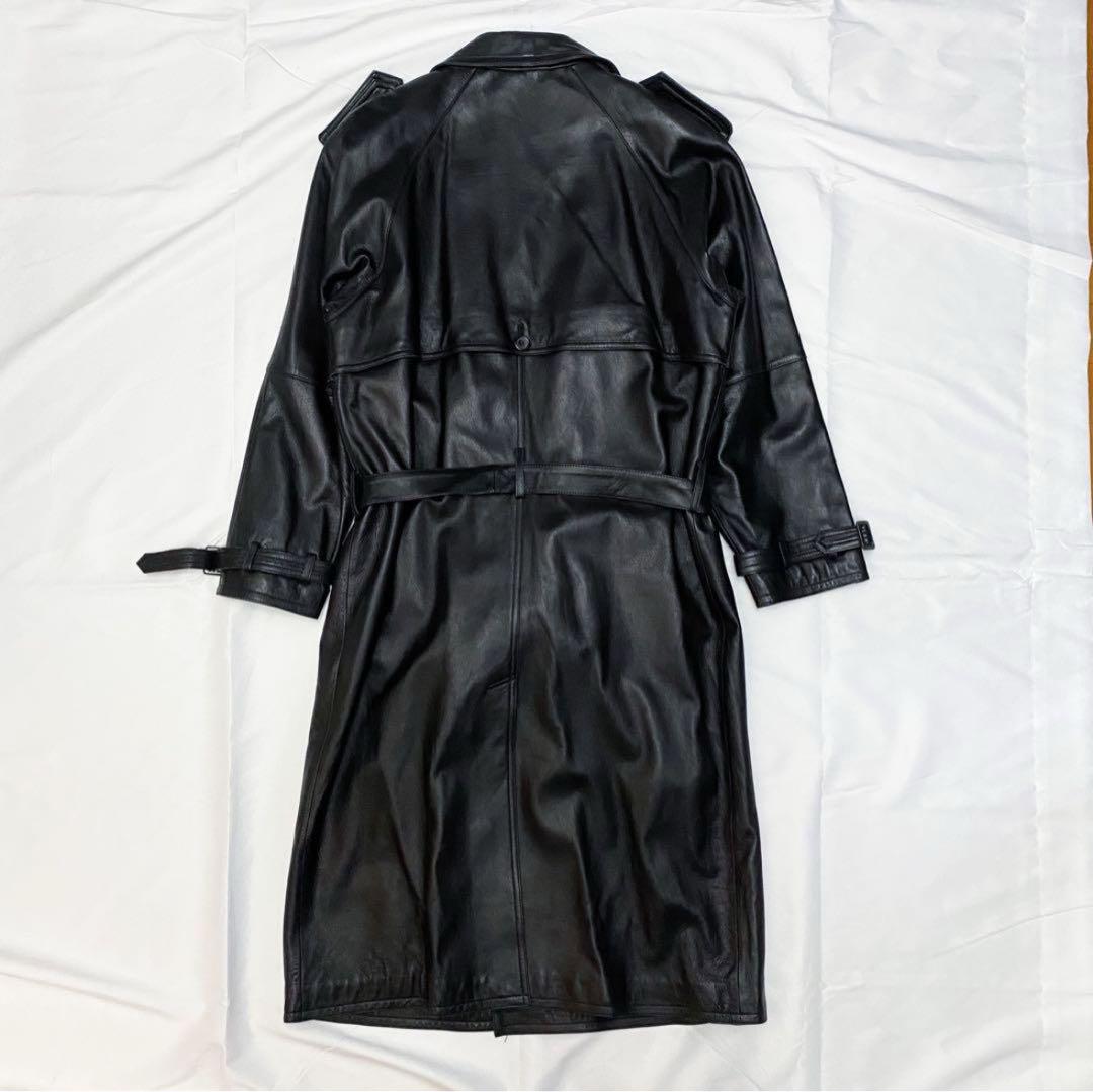 ジャケット・アウター vintage real leather long trench coat