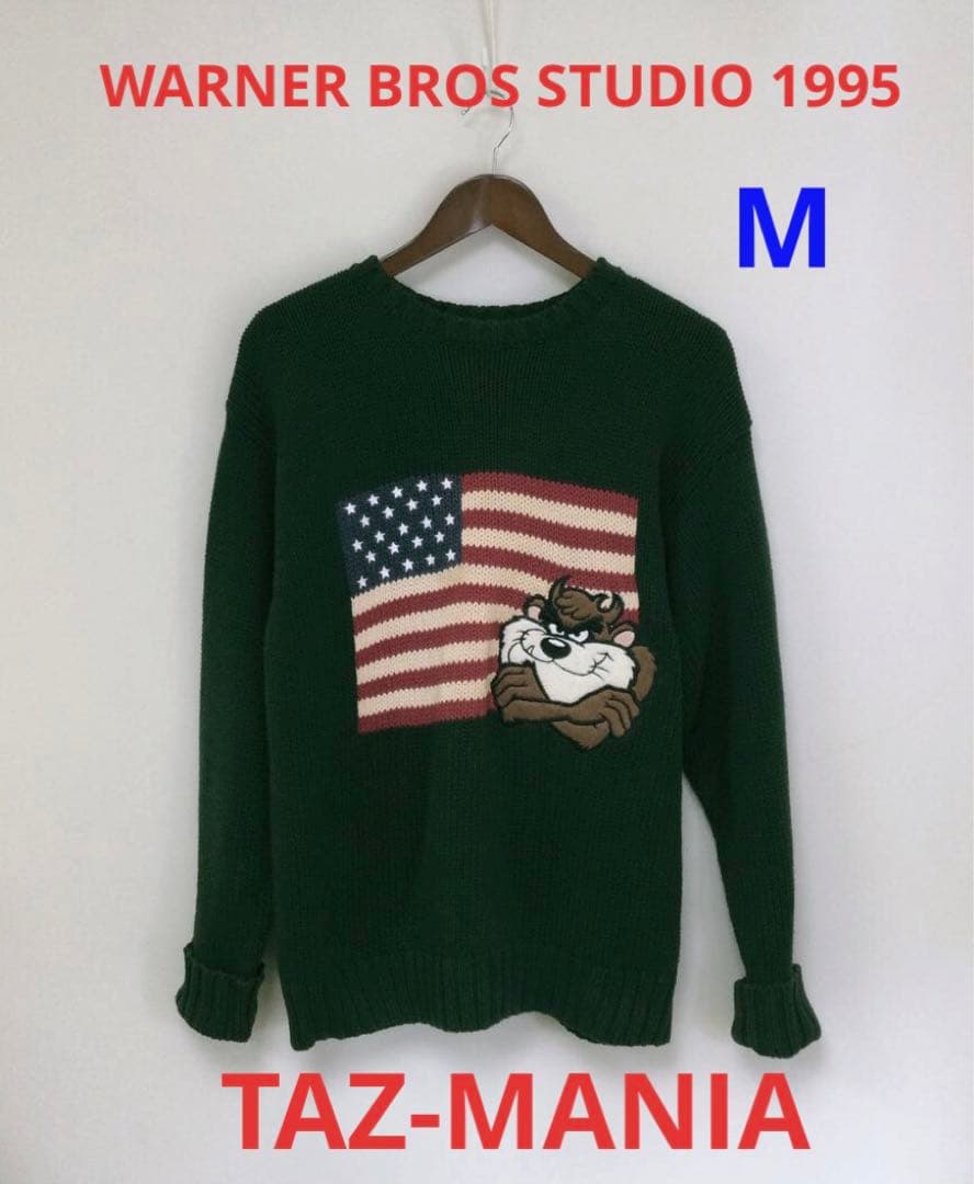 WARNER BROS 1995 TAZ-MANIA タズ コットンセーター M