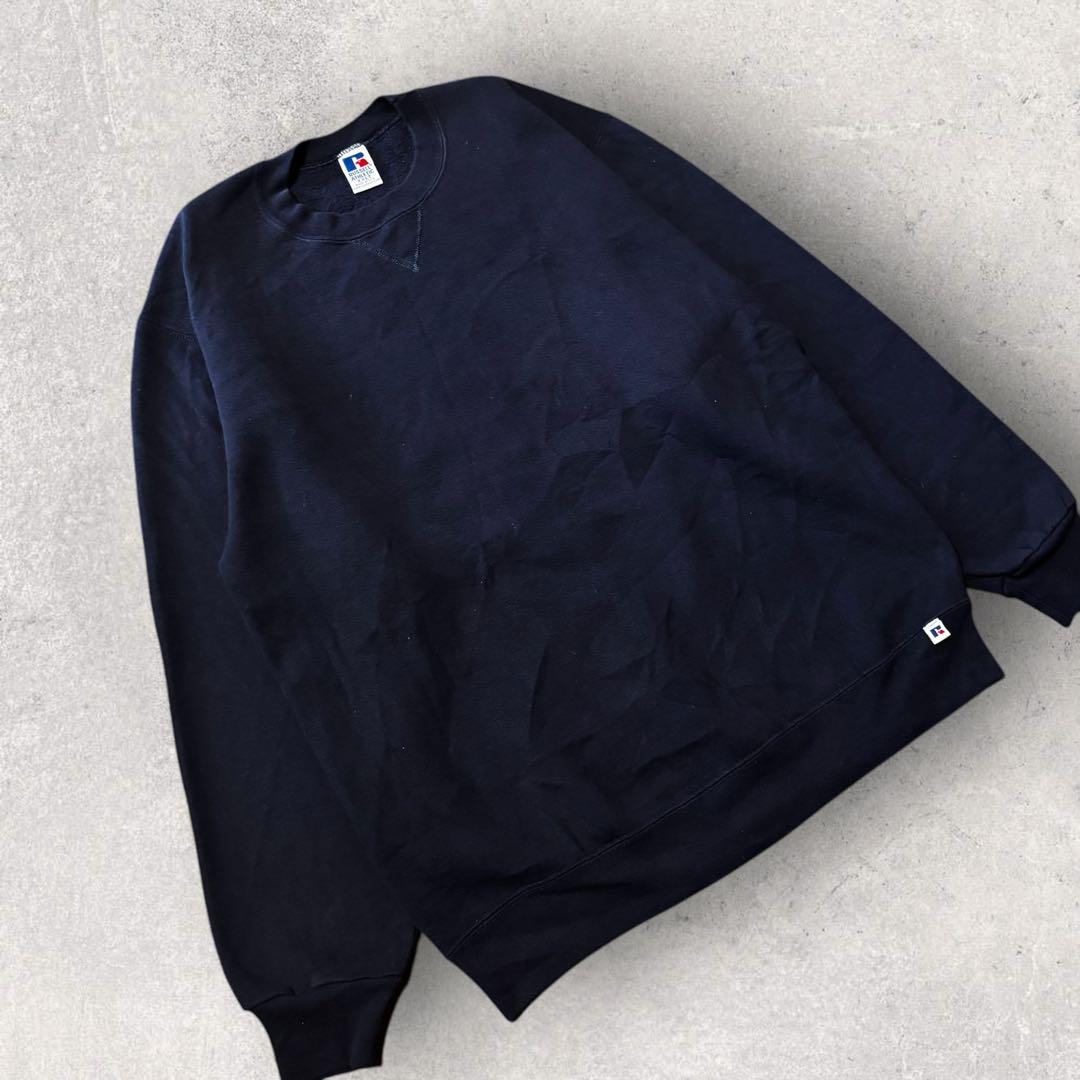 【ラッセルアスレチック】無地スウェット　2XL ネイビー　USA製　90s p