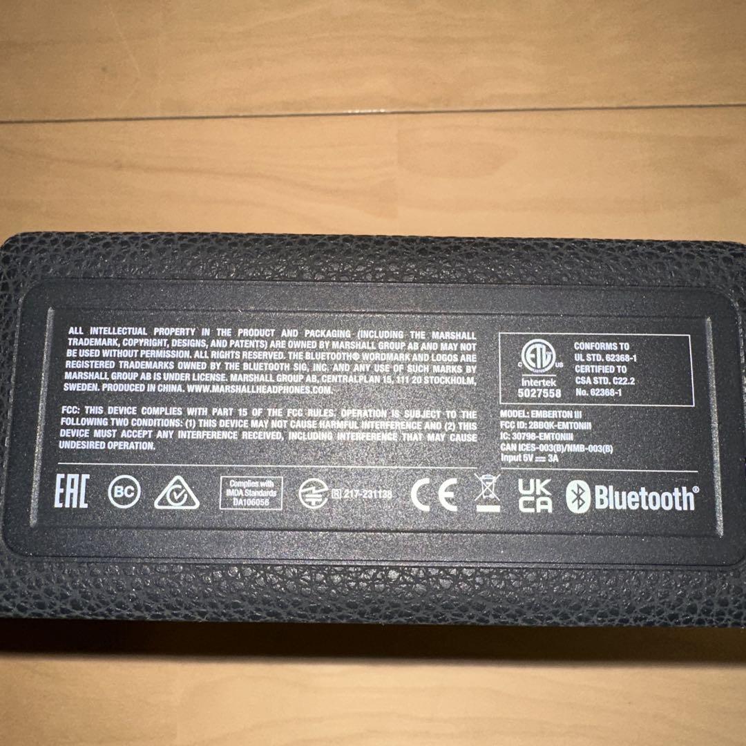 中古　Marshall EMBERTON III ブラック＆ブラス　マーシャル