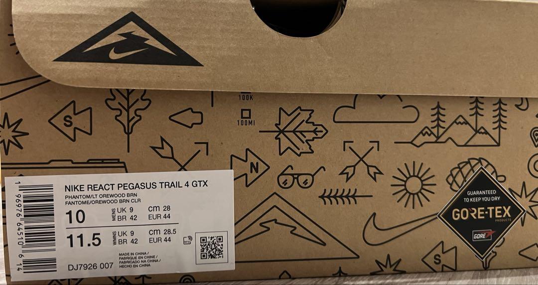 新品未使用　28cmNIKE REACT PEGASUS TRAIL 4 GTX