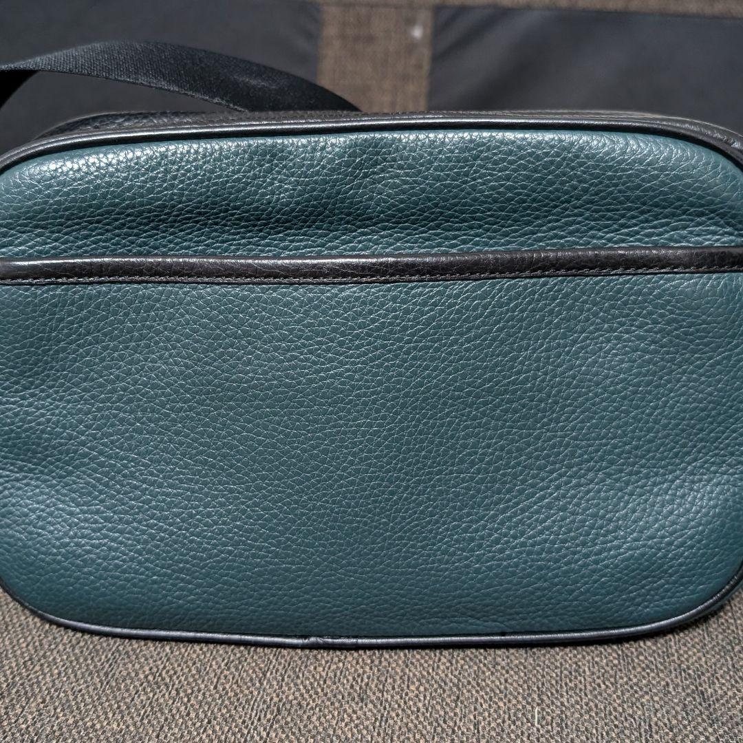 COACH トンプソン スモールカメラバッグ ショルダーバッグ グリーンブラック