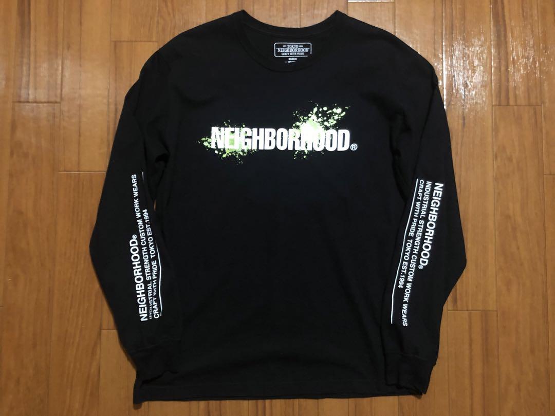 NEIGHBORHOOD ネイバーフッド スプラッシュpt ロンT ブラック M