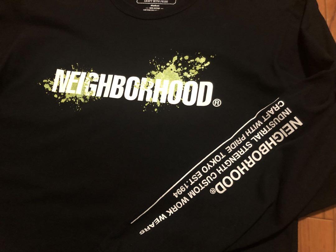 NEIGHBORHOOD ネイバーフッド スプラッシュpt ロンT ブラック M