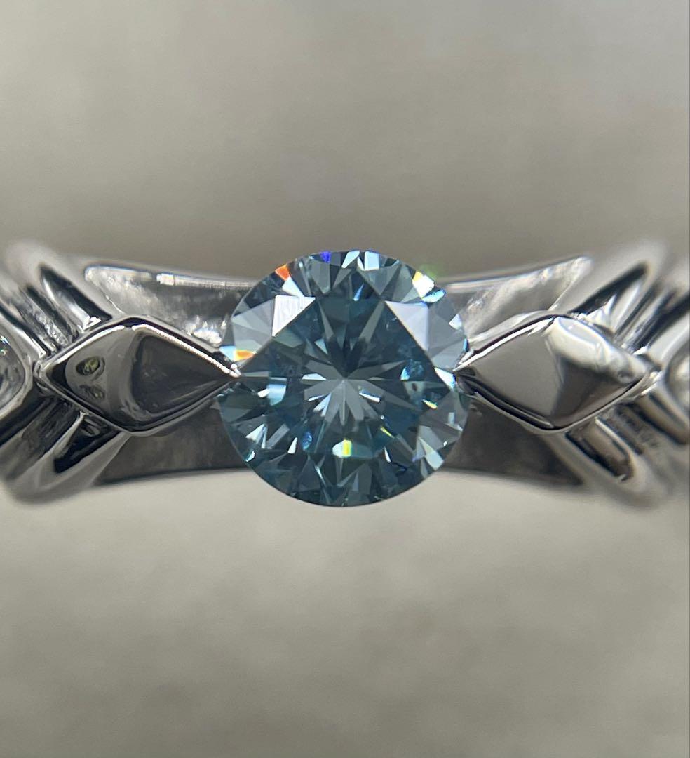 専用JE365★高級 ブルーダイヤモンド0.439ct プラチナ リング 専用JE365☆高級 ブルーダイヤモンド0.439ct プラチナ リング
