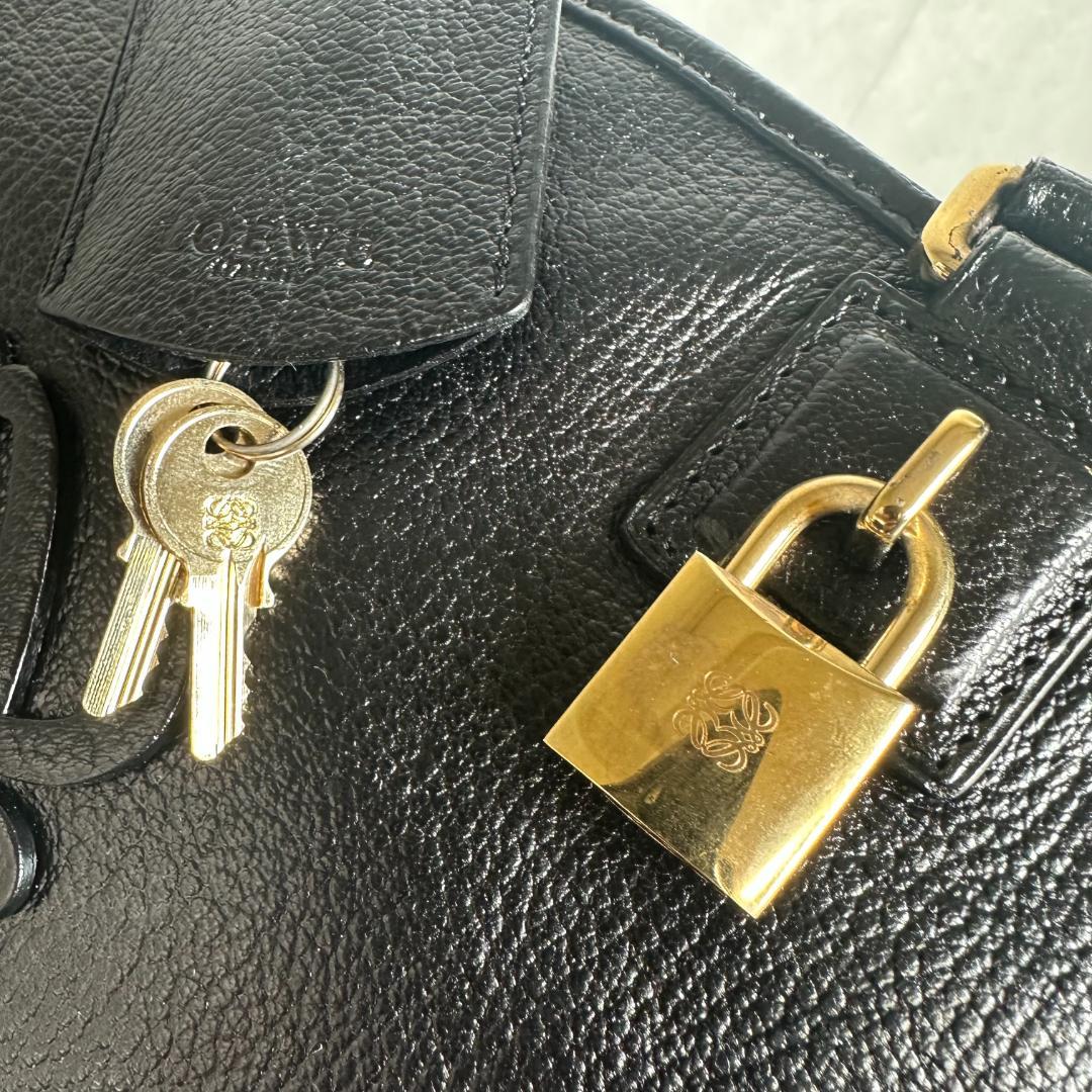 【美品】LOEWE ロエベ アマソナ36 ハンドバッグ レザー ブラック