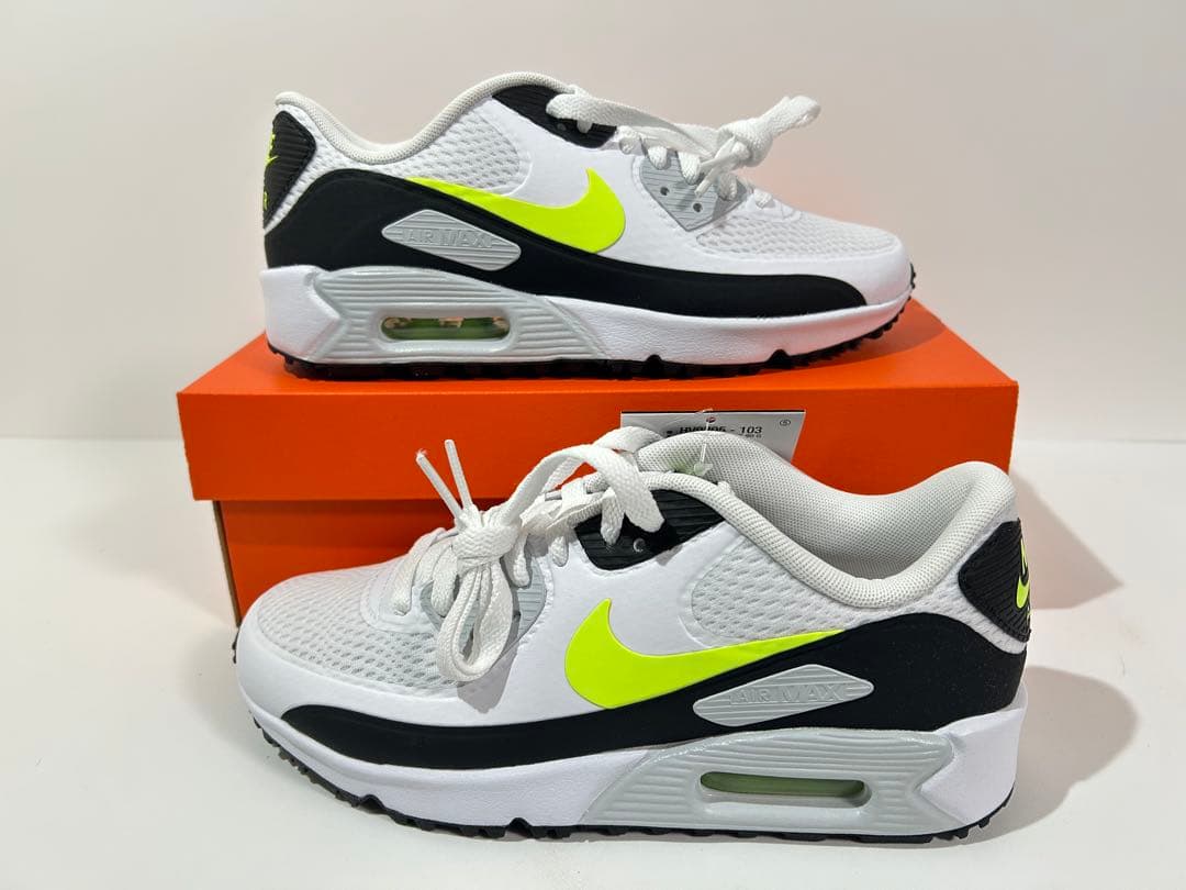 【新品】27cm NIKE エアマックス90ゴルフ ホワイト/ホットライム 【新品】27cm NIKE エアマックス90ゴルフ ホワイト/ホットライム