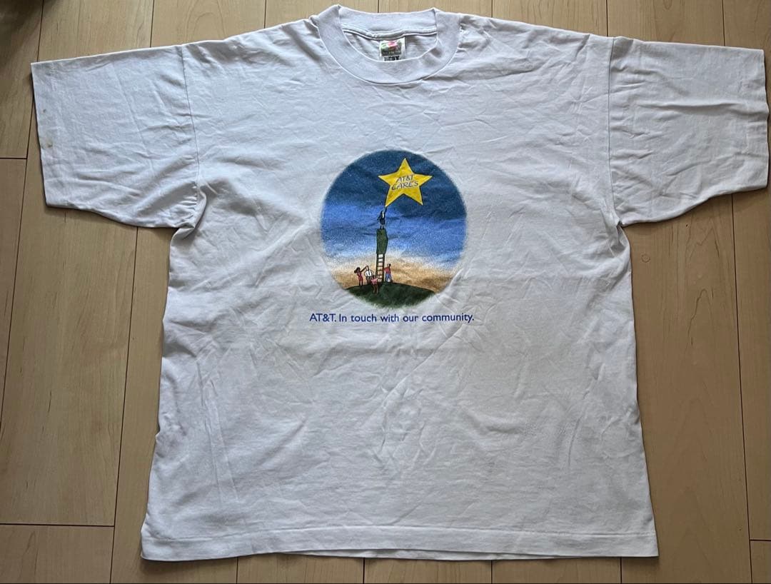 【レアXL】 AT&T イラスト Tシャツ90s Richard Stine?