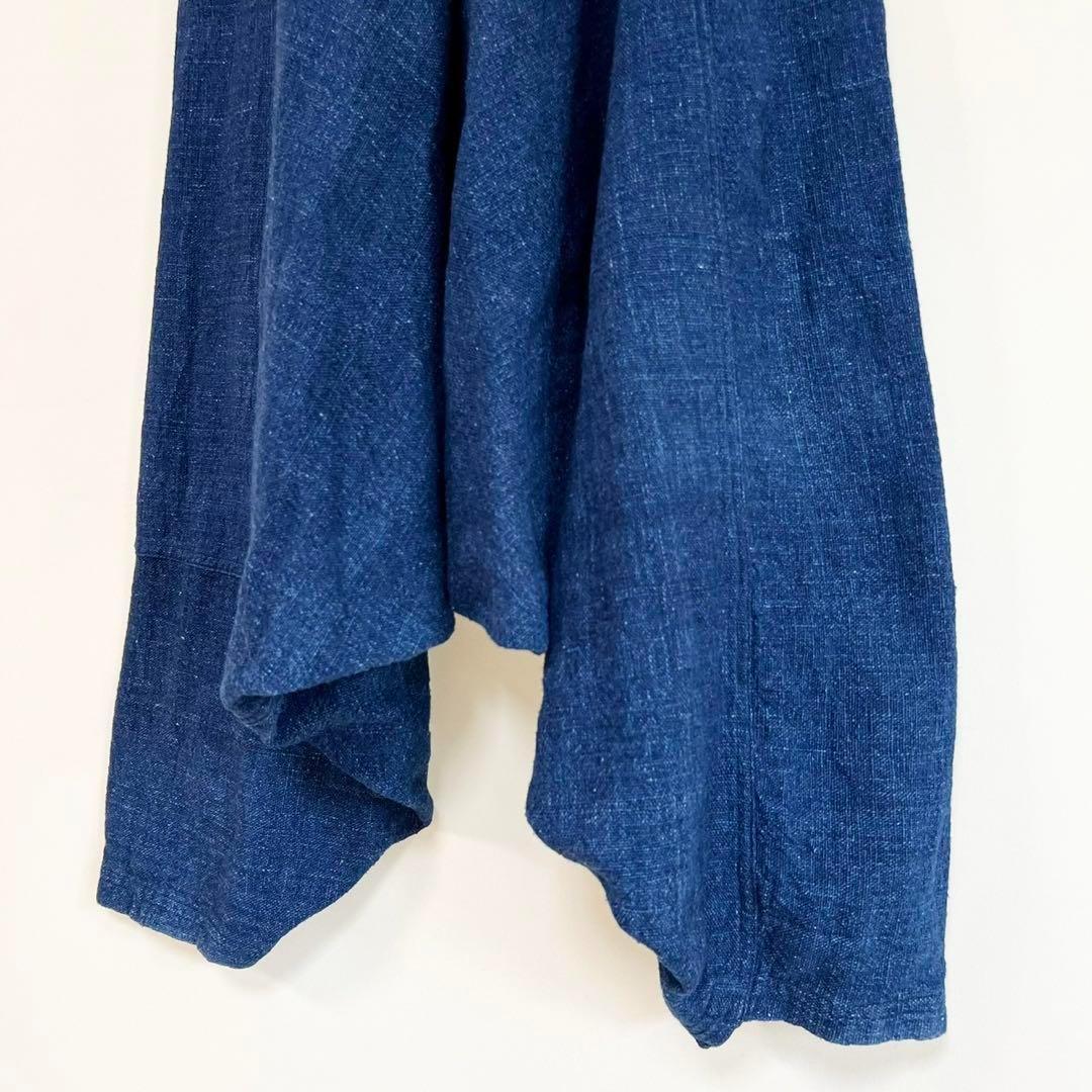 usaato うさとの服 インディゴ染め リネン編み ムササビパンツ