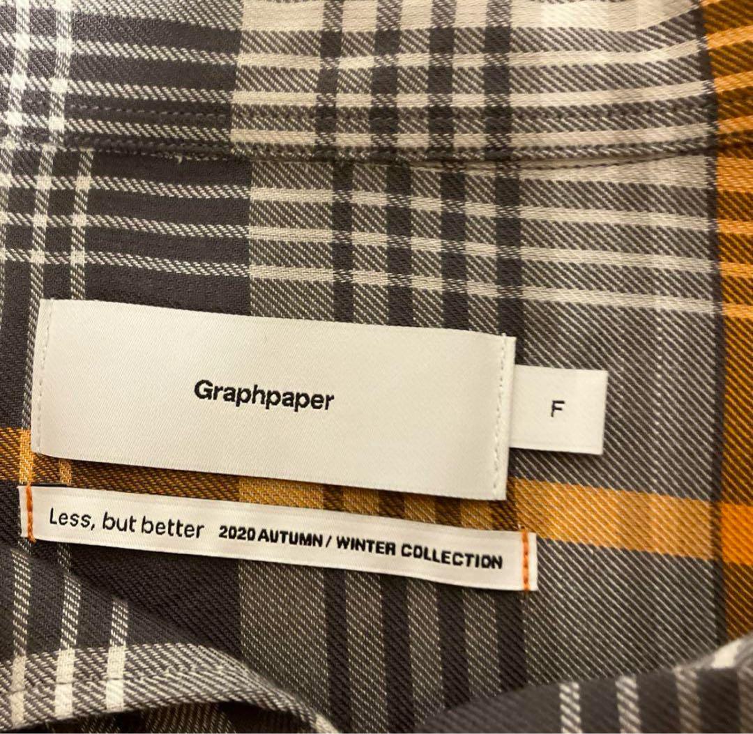 Graphpaper グラフペッパー テンセル チェックシャツ グレー