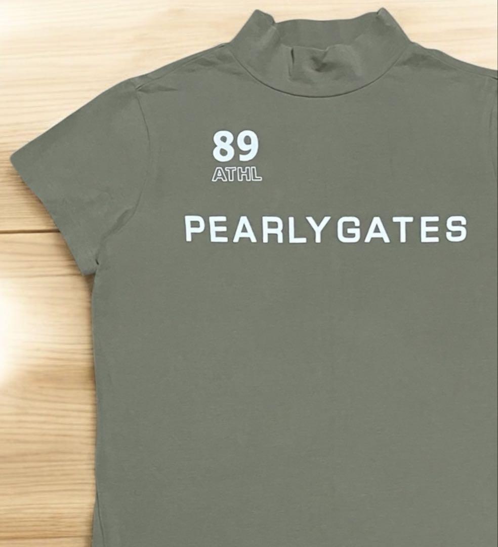PEARLY GATES モックネック ハイネックシャツ オリーブグリーン