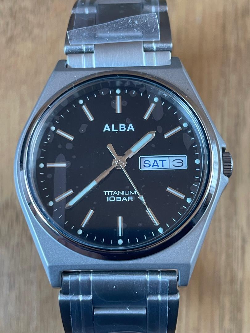 ALBA 腕時計 AEFJ411 チタン製 10気圧防水