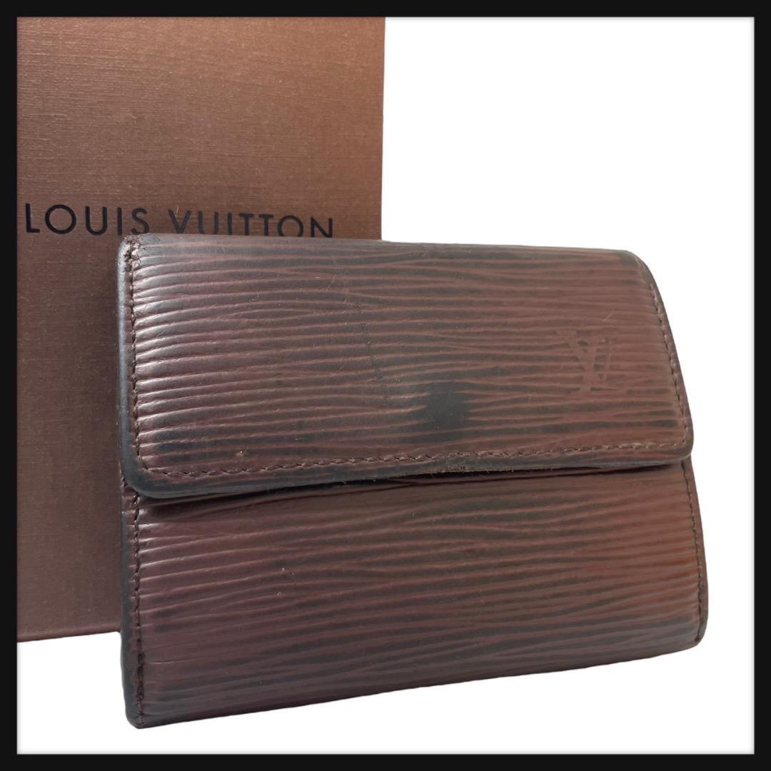 LOUIS VUITTON ルイヴィトン ラドロー 二つ折り財布 エピ ブラウン