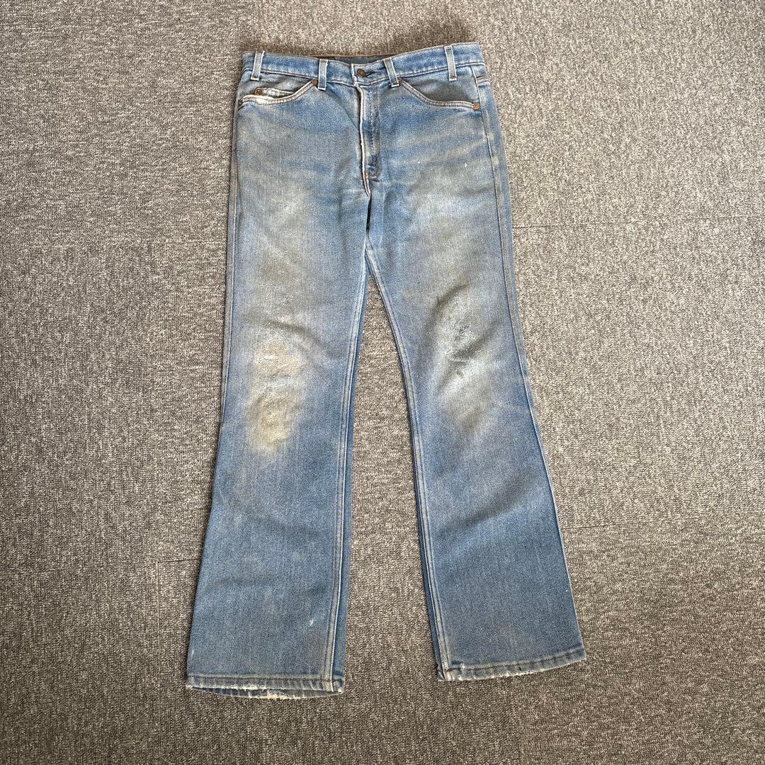 80s LEVI’S 517 フレアデニム ボタン裏515 USA製 34/32
