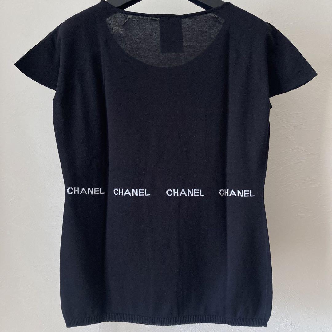 美品 CHANEL ヴィンテージ 半袖ニット サマーニット Tシャツ 黒