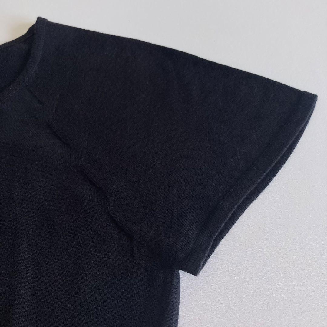 美品 CHANEL ヴィンテージ 半袖ニット サマーニット Tシャツ 黒