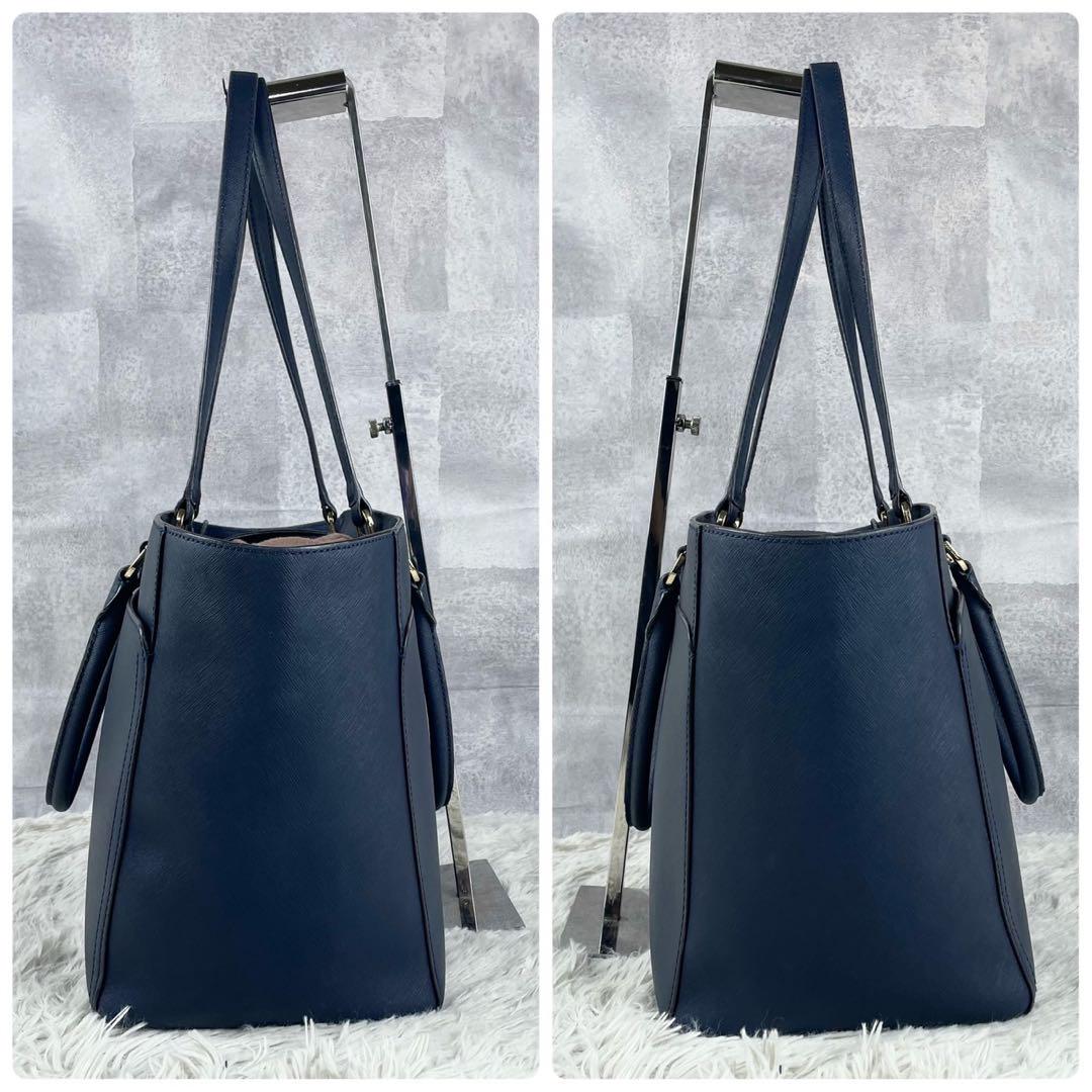 【完売】  A4可 ダブル ロゴ金具 トートバッグ レザー マイケルコース 美品 バッグ