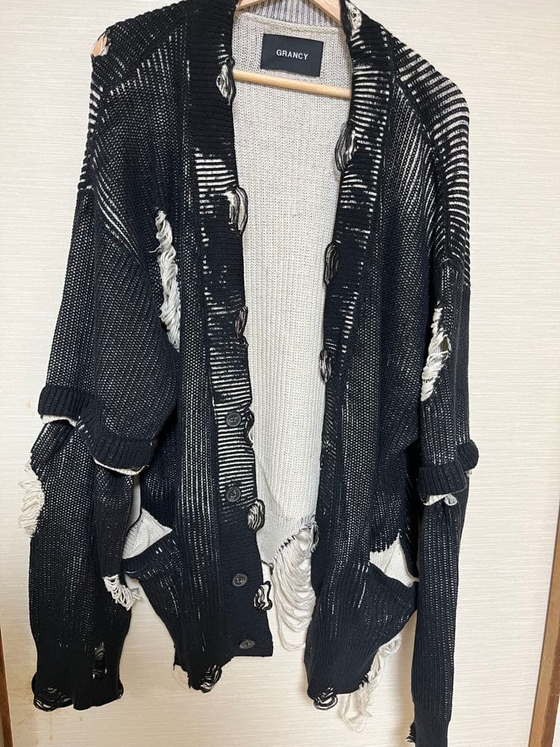 ア*ん様 【GRANCY】ディストラクションデザインビッグカーディガン