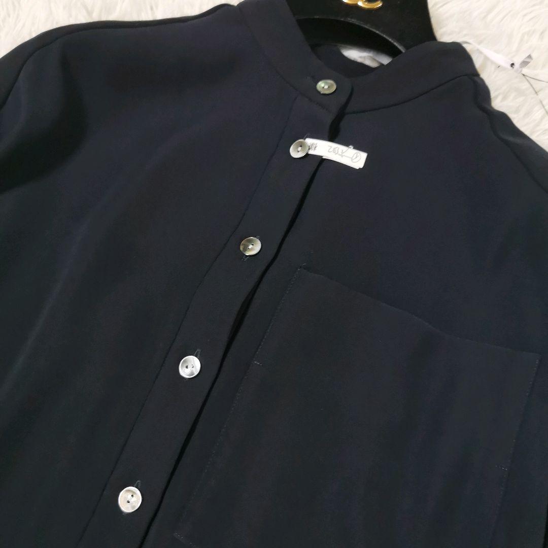 現行 【極美品✨】エンフォルド COCOON BLOUSE DRESS ネイビー