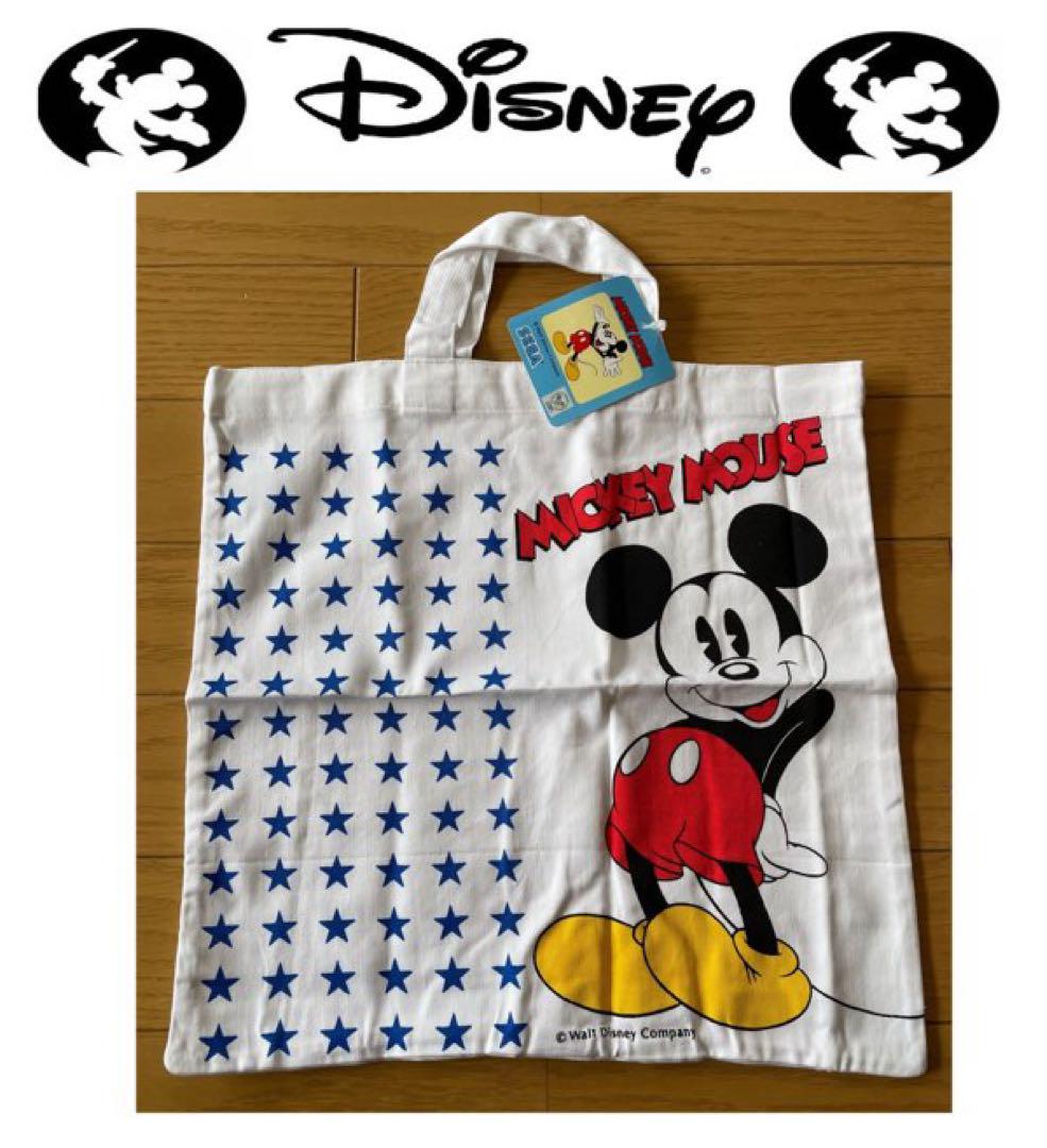 レトロ90s'！未使用Disney ミッキーMickey当時物タグ付トート